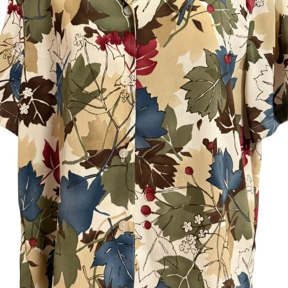 Alfred Dunner Blouse SZ 18 fall leaves Career Chic Autum - Picture 4 of 4